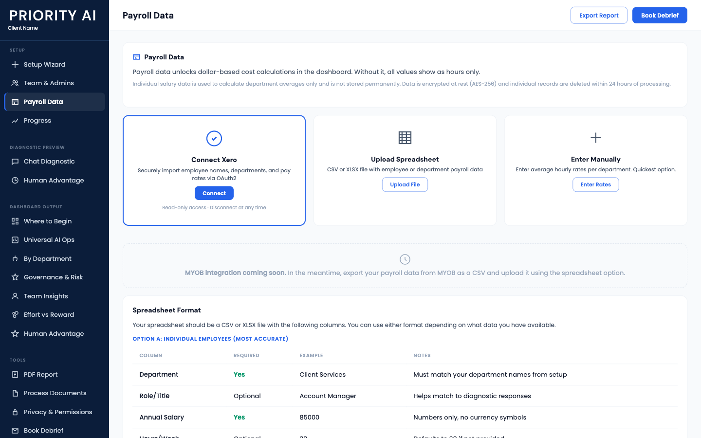 Xero payroll integration