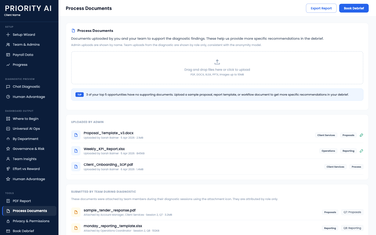 Process documents OCR